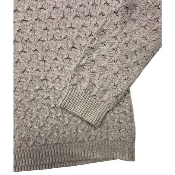 Old Navy Honeycomb Knit Raglan Textured Sweater Mushroom Neutral L - Picture 3 of 10